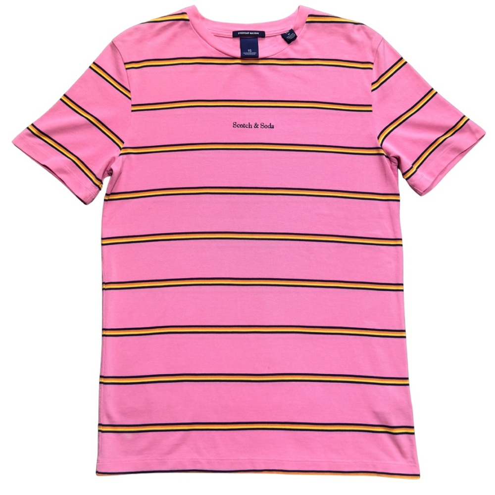 Scotch & Soda Pink Black Short Sleeve Tee